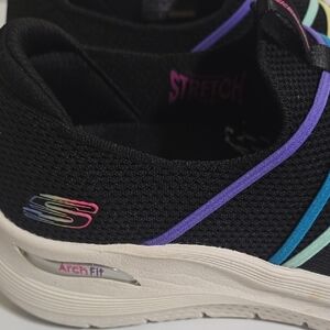 Skechers Women's Black and Purple Arch Fit Shoes